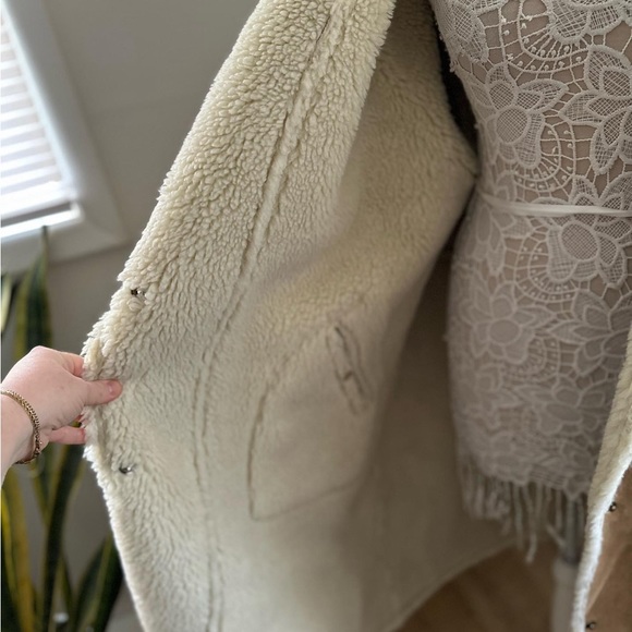 Anthropologie Pilcro Reversible Sherpa Coat - Picture 3 of 6